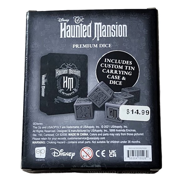 Disney The Haunted Mansion Authentic Premium 6 Dice Set USAopoly NIB Unopened - Picture 5 of 6